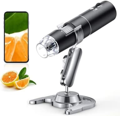 Microscopio Digitale WiFi, SKYBASIC Microscopio con Ingrandimento da 50X a 1000X 1080P Handy-Microscopio Digitale Portatile con 8 LED Mini Videocamera Compatibile per Android/iOS/Windows/Mac