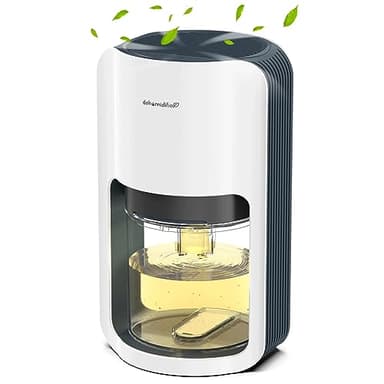 OMISOON Deumidificatore 1200 ml, Muffa e Umidità Silenzioso, Deumidificatore Casa Spegnimento Automatico, Luce ambientale a 7 colori, Mini e Portatile Deumidificatori per Camera