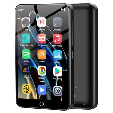 Lettore MP3 MP4 da 80 GB con Bluetooth e WLAN, touchscreen da 4 pollici, con Spotify, lettore di musica in streaming Android con Audible, lettore digitale portatile Hi-Fi Lettore MP4