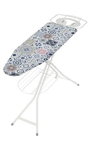 Colombo Stella ASSE Stiro, Metallo/Copriasse in cotone, Multicolore, Dimensione piano da stiro 120 x 40 cm