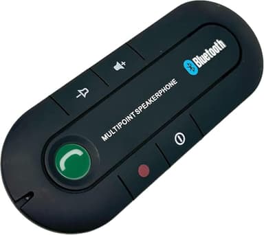 Kit Vivavoce per Auto, Casa, Ufficio. Bluetooth 5.3. 20 ore di chiamate. 1000 ore in standby. Altoparlanti 2 W. Funziona con Siri Google Assistant Support