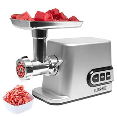 Duronic MG301 tritacarne in acciaio inox 3000 W - Accessori per carne macinata, salsicce, kibbed. Ideale per creare piatti a base di carne o verdure (hamburger vegani)