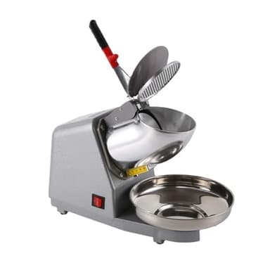 Tritaghiaccio a Doppia Lama,Macchina Tritaghiaccio Elettrico Commerciale,Tritaghiaccio Elettrico Professionale,Ampiamente Usato,Sicuro e Conveniente,Adatto a Negozi di Bevande Fredde a C(Color:Grigio)