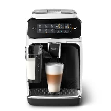 PHILIPS 3200 Series Macchina da Caffè Automatica, Montalatte LatteGo, 5 Bevande, Display Touch Intuitivo, Personalizza la tua Esperienza, AcquaClean Filtro (EP3243/50
