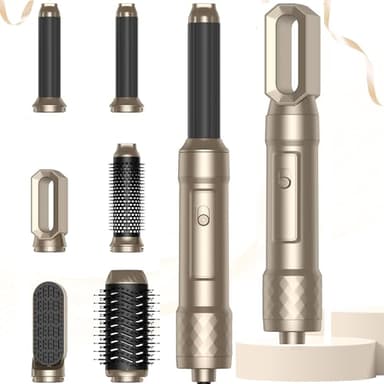 6 in 1 Air Styler & Spazzola Asciugacapelli Spazzola Asciugacapelli 1000W Spazzola Phon Con Asciugacapelli, Spazzola Rotonda, Arricciacapelli Aria, Spazzola Lisciante per Capelli