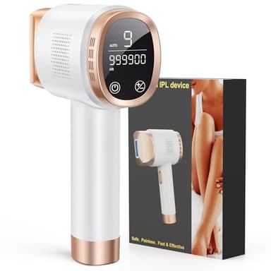 Epilatore Luce Pulsata IPL, 3 in 1 Funzione Avanzata HR/SC/RA, 19,35J Alta Depilatori Efficiente, 9 Livelli di Energia, 999,900 Luce Pulsata, Epilatore a Luce Pulsata Laser per Donne,Viso,Braccio