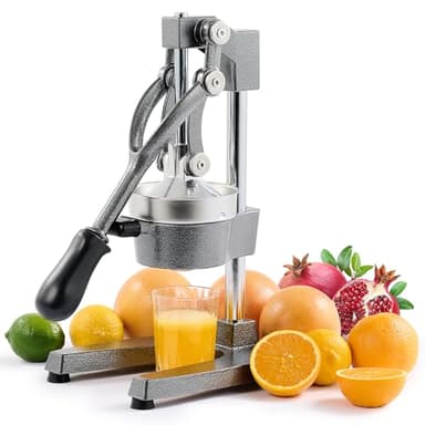 CO-Z Spremiagrumi Manuale Professionale Spremi Melograno Arancio Spremiagrumi a Leva Acciaio per Casa, Ristorante, Bar (grigio)