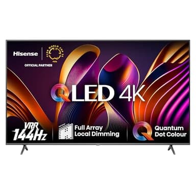 Hisense TV 55" QLED 4K 144Hz 55E77NQ PRO, Smart TV VIDAA U7, Dolby Vision IQ, HDR 10+ Adaptive, 144hz Game Mode PRO, Dolby Atmos 2.1, Alexa Built-in, Tuner DVB-T2/S2 HEVC 10, lativù 4K