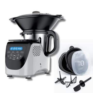 Chef O Matic robot da cucina multifunzione Kitchen Robot, 1000w, 3L, 3500 giri al minuto, Accessori multipli, 10 velocità, Schermo tattile a LED, Design elegante