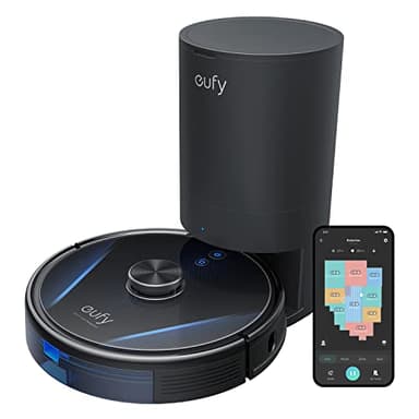 Eufy RoboVac LR30 Hybrid+ Robot Aspirapolvere+Mocio, Autosvuotante, Capacità 60 giorni, iPath Laser Navigation, Aspirazione Ultraforte 3.000 Pa, Mappatura Multipiano, Controllo app Avanzato, Alexa
