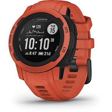 Garmin Unisex - Bambini e Ragazzi Garmin Instinct 2S, Smartwatch, Rugged Design, Autonomia 21 Giorni, 30 App Multisport, GPS, Cardio, SpO2, Activity Tracker 24/7, Connect IQ (Poppy), Poliestere, 40 mm