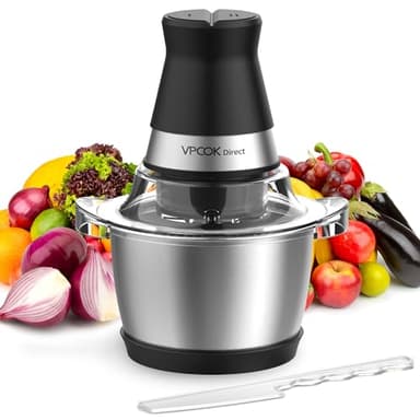 Frullatore Tritatutto Impastatrici Mixer da Cucina Elettrico Multifunzione con 4 Lame in Acciaio Inossidabile 1,2 L 400w