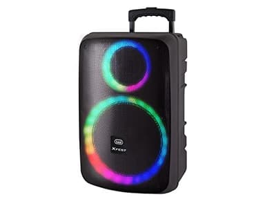Trevi XFest XF 1250 KB Speaker Wireless Portatile 90W, Altoparlante con Microfono Dinamico Incluso, Ingressi USB, Micro SD, AUX-IN e 12V per Batteria Ausiliaria, Funzione TWS, Karaoke Party Speaker
