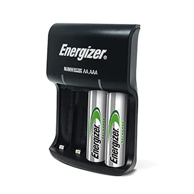 Caricabatterie base Energizer Recharge, caricabatterie versatile per batterie AAA e AA ricaricabili, 2 batterie AA incluse, ricarica in 12 ore