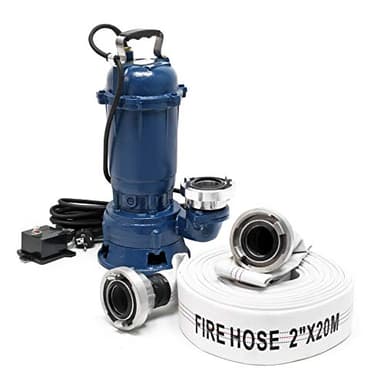 Wiltec Pompa sommersa acque nere 550 w Portata 10000 l/h, tubo da 20 m Pompa a immersione