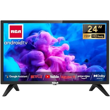 RCA Smart TV 24 Pollici(60cm) Televisori HD Android TV Triplo Tuner APP Store Youtube Netflix DAZN Disney+ WiFi Bluetooth(2023)