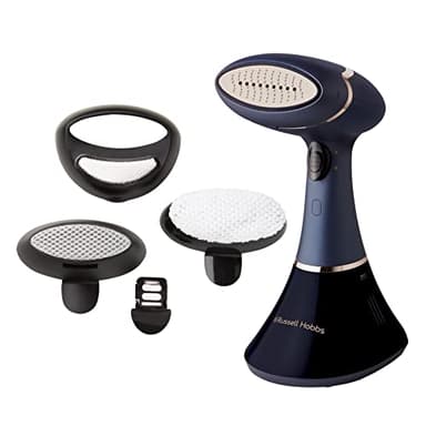 Russell Hobbs Ferro da Stiro Verticale / Viaggio [Antibatterico] Steam Genie Aroma (1800W, 32 g/min di Vapore,Piastra in Ceramica, 4 Accessori: Diffusore di Fragranze, Tende, Abbigliamento) 28041-56