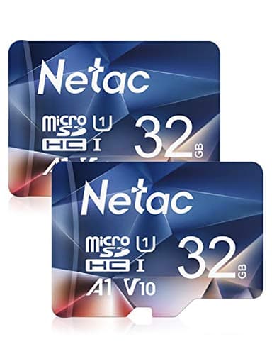 Netac 32G Scheda Micro SD Set da 2, Scheda di Memoria A1, U1, C10, V10, FHD, 600X, UHS-I Velocità fino a 90/10 MB/sec(R/W) Micro SD Card per Telefono, Videocamera, Switch, Gopro, Tablet