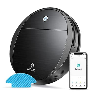 LEFANT Robot Aspirapolvere Lavapavimenti mini,2200pa forte aspirazione,6D Sensore di Collisione,Alexa/Google,Ideale per peli di animali domestici, Moquette e Pavimento duro,Aspirapolvere Robot-M213