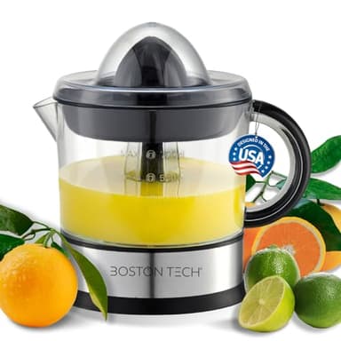 MasterJuicer: Spremiagrumi Elettrico | 700 ml, Rotazione Bidirezionale, 40W | 2 Coni, BPA Free, Antigoccia e Adatto per Lavastoviglie | Marca Europea Eco-Friendly