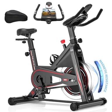 Cyclette da Casa, DMASUN Cyclette Professionali Hanno Una Resistenza Magnetica più Forte, cyclette più Silenziosa, più Confortevole e Sicurezza Stabile, Capacità 160 kg（Include Coprisella Cyclette）