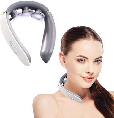 Massaggiatore Cervicale Collo, Massaggiatore Elettrico Per Collo, Fisioterapia Elettromagnetica Profonda, Allevia il Dolore, 4 Modalità e 15 Livelli, Adatto a tutti i luoghi