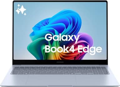 SAMSUNG Laptop Galaxy Book4 Edge, Display da 16" WQXGA+ AMOLED Touch Screen, Snapdragon Elite X1E, 16GB RAM, 512GB SSD, Windows 11 Home, Sapphire Blue, NP960XMA-KB1IT [Versione italiana]