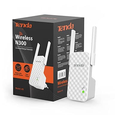 Tenda A9 Ripetitore Wifi Wireless 300 MBps, Access Point e Range Extender Universale Forte Segnale Wifi, Plug And Play, Compatibile con i Modem Router Wifi