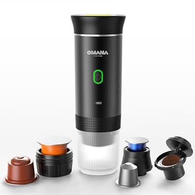 Macchina da caffè portatile 3 in 1, wireless, elettrica, per auto, casa, ufficio, campeggio, viaggi, 3 in 1