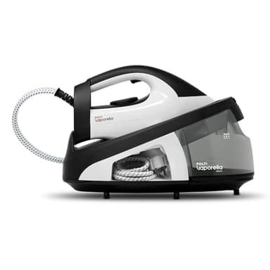 Polti Vaporella Simply VS20.20, Ferro da Stiro Generatore di Vapore, Serbatoio Estraibile 1,5 L, Pressione Pompa 6,5 Bar, Potenza 2200 W, Funzione ECO, Bianco e Nero