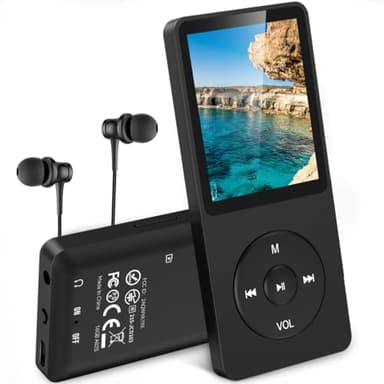 AGPTEK Lettore MP3 Classico 16 GB, Fino a 70 Ore di Autonomia, Schermo da 1,8 Pollici, Design Compatto e Portatile, Riproduzione Musicale HiFi Senza Perdite, Espandibile Fino a 128 GB con Scheda TF