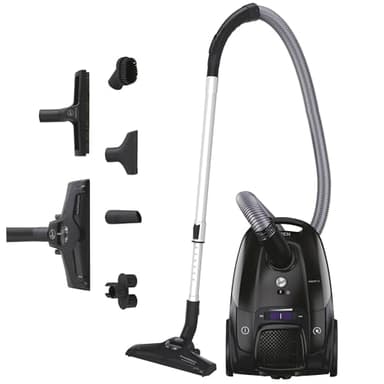 Hoover Aspirapolvere Telios per Pavimenti Duri e Tappeti,Compatto,Silenzioso,Capacità del Sacco 3,5L,Spazzola Parquet,Accessori Integrati,Raggio d'Azione 9,6m,Filtro per la Polvere EPA12 [TXLZ72HM]