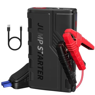 Avviatore Batteria Auto, KUKUPOW Avviatore Emergenza per Auto 1500A (Fino a 7.0L Gas e 5.5L Diesel) 12V Jump Starter Booster Avviamento Auto Power Bank, Torcia a LED,Porta USB da per Smartphone