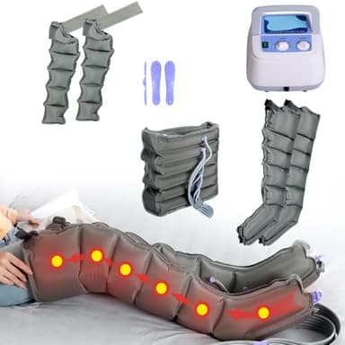 SSLW Massaggiatore Gambe, Pressoterapia Gambe per Casa, Massaggiatore Gambe Linfodrenante Pressoterapia Linfodrenaggio, Massaggiatore Piedi e Gambe con 6 airbag