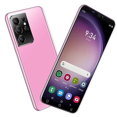VwWv Telefoni cellulari economici, Smartphone Dual SIM 3G/2G da 5,0 Pollici, Quad Core, 16GB ROM, Android 9.0, Doppia Fotocamera, GPS/Wifi/Bluetooth/Face Unlock (S21Ultra-Pink)