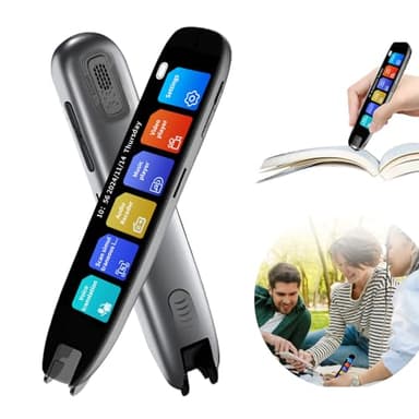 Scan Translator Pen - Penna per lettura in tempo reale, touchscreen da 3,7", 142 lingue, per dislessia, studenti, viaggiatori