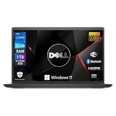 DELL Inspiron, Notebook Intel i7-1355U 10 Core 3.7 Ghz, Computer portatile Display 15.6" Full HD, Ram 32GB DDR4 SSD 1000 GB Wi-Fi 6, Win 11 Pro