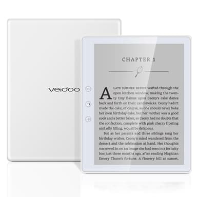 Veidoo 5.8 Pollici Lettore di Libri Elettronici, Schermo Tattile HD, Tecnologia Carta E-Ink, 32GB ROM, WiFi, Lunga Durata della Batteria (Bianco)