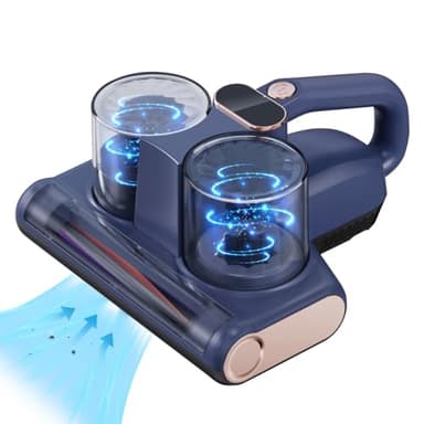 FUVSHU Aspira Acari Materassi, Battimaterasso con sterilizzazione UV-C, Aspirapolvere Anti-acari, Antibatterica, Rimuove Allergeni e Capelli, Leggero e Pratico, Con Filo