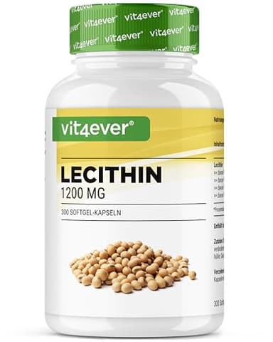 Lecitina 1200 mg - 300 Capsule Morbide - Premium: con fosfatidi - Lecitina di soia non OGM - Dose elevata - Qualità Premium