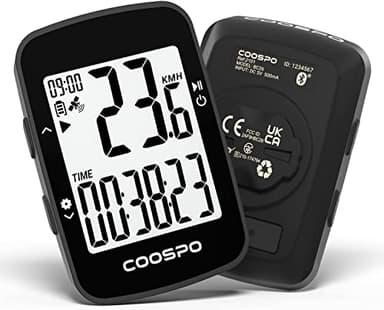 COOSPO BC26 Ciclocomputer GPS Senza Fili Contachilometri Bici Wireless Bluetooth con Display da 2,3 pollici Retroilluminazione Automatica IP67 Impermeabile