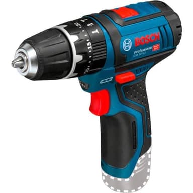 Bosch Professional 12V System Trapano-Avvitatore con Percussione a Batteria Gsb 12V-15, Batteria e Caricabatteria Non Include, in Scatola di Cartone