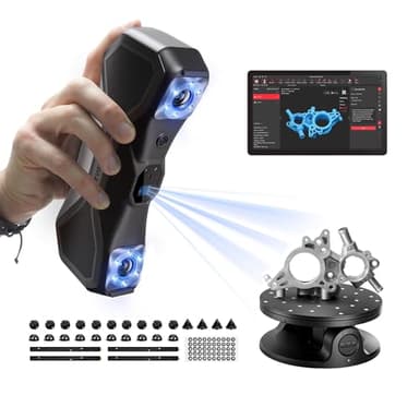 Revopoint MetroX Scanner 3D per Stampa 3D, Precisione fino a 0,01 mm, Accuratezza Metrologica, Fino a 60 fps, Laser Blu, 4 Modalità di Scansione, Scansione di Oggetti Metallici/Scuri, Avanzato