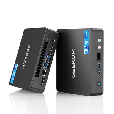 GEEKOM Mini PC, 2024 GEEKOM Air12 Lite Mini Computer, NUC 12 Essential Mini PC, CPU Intel N100 di 12a gen., Burst da 3,4 GHz, 4 Kerne, 4 Thread, Intel UHD Graphics, 8 GB di RAM, 256 GB SSD, Win 11 Pro