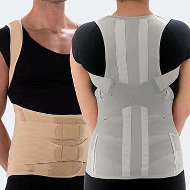 2137 ELCROSS LIGHT - Corsetto semirigido dorsolombare con spallacci / rinforzi paravertebrali / tiranti pelvici