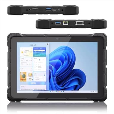 HEIGAOLAPC Rugged Tablet, 12th Alder Lake-N100, 8 GB RAM 128 GB eMMC Tablet PC, Tablet PC da 10,1 pollici Win11 Pro con batteria da 16000 mAh / 4G LTE GPS/BT5.0/1280 * 800 IPS per operatori sul campo