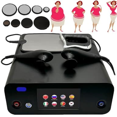 Macchina portatile per la perdita di peso con terapia fisica Tecar 448K, macchina per diatermia per terapia profonda, macchina per rassodamento della pelle, con piastra negativa/coltello per fascia