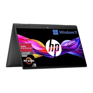 HP Envy x360 15-fh0002sl Convertibile, AMD Ryzen 7-7730U, RAM 16GB, SSD 512GB, AMD Radeon Integrata, Schermo Touch da 15.6” FHD IPS Antiriflesso, Audio B&O, HP Privacy Cam, Windows 11, Metallo, Nero