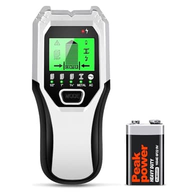 FOLAI Rilevatore Tubi e Cavi Elettrici, Rilevatore Metalli Muro, Sensore Elettronico 5 In 1, Rilevatore Di Tubi Metallici, Display Lcd Con Batteria, Per Rilevare Legno, Metallo E Cavi Nel Muro-TH510