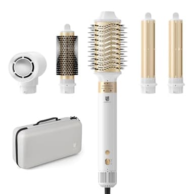 [5 in 1] Spazzola Asciugacapelli & Air Styler, [110000 RPM] Asciugacapelli ad alta velocità Asciugatura rapida, Spazzola modellante ad aria per capelli ricci, volumizzante, lisciante, con cura ionica